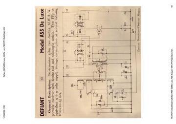 Defiant A55 De Luxe schematic circuit diagram